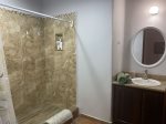 Full bathroom with large shower